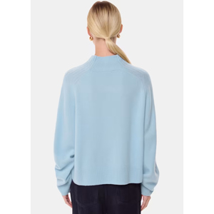 Whistles Pale Blue Wool Funnel Neck Knit